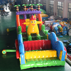 Parcours d'obstacles gonflable JUNAO, <span class=keywords><strong>barrière</strong></span> <span class=keywords><strong>de</strong></span> jeu sur terre, utilisation commerciale, PVC écologique, technologie <span class=keywords><strong>de</strong></span> double couture, 10 personnes - Product Image 2