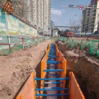 Caisse de soutènement en acier sur mesure pour fondations, bouclier de protection fiable pour travaux d'excavation, outil de construction lourd Litewei