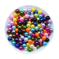 Perles en plastique ABS d'usine de Yiwu en gros avec trou perles en plastique en vrac pour accessoires de bricolage