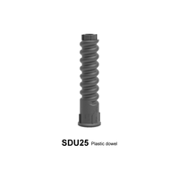 Insert fileté en plastique SDU25, manchon en nylon pour fixation de traverses en béton pour système de fixation de rails W14 EN 13481-2
