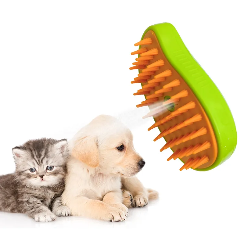 Peine de masaje en aerosol eléctrico para mascotas, cepillo de vapor para el cuidado de gatos, masaje de pelo, cepillo de vapor para gatos, herramienta de limpieza para mascotas