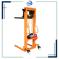 Mini 1Ton Self-Lift Semi Électrique Treuil Palan Manuel Palette Gerbeur Portable Chariot Élévateur avec Moteur pour Entrepôt Chargement Chariot Élévateur