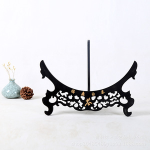 Présentoir en bois ajouré à un seul niveau pour gâteaux de thé, rangement et présentation de thé blanc Fuding, décoration artistique - Product Image 3