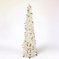 Sapin de Noël artificiel floqué neigeux de luxe de 150 cm, branches réalistes, décorations de Noël d'intérieur