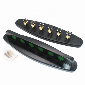 En bois Noir De <span class=keywords><strong>Billard</strong></span> et De Mur De <span class=keywords><strong>Billard</strong></span> Cue Bâtons Rack Titulaire pour 6 Indices sur Vente - Product Image 3
