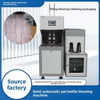 Machine de soufflage semi-automatique à 2 cavités pour bouteilles PET à large ouverture, idéale pour la production de bocaux alimentaires et de bouteilles d'eau à haute productivité