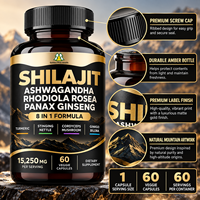 Offre Spéciale : Capsules de Shilajit Pur de l'Himalaya avec Ashwagandha et Panax Ginseng – Stimulant Énergétique – 60 Comprimés