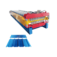 Machine de formage de tôles métalliques entièrement automatique à double couche pour la fabrication de panneaux de toiture