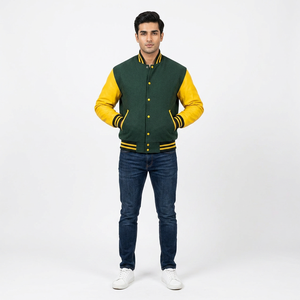 FINER THREADS Custom <b>Men</b> <b>Canvas</b> Varsity <b>Jackets</b> Winter Waterproof Reversible Breathable Front Logo Premium Quality Plus Size OEM - Product Image 1