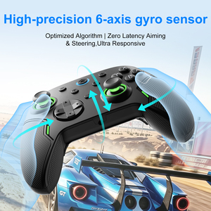 Controlador de juego inalámbrico Honcam Hall Trigger Hall Joystick Switch2 con sensor de 6 ejes y doble vibración para PC, Switch, Android e iOS. - Product Image 3