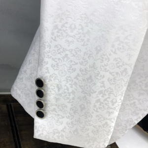 Costumes et blazer jacquard pour hommes avec impression de fleurs pour banquet, mariage, marié 3 pièces <span class=keywords><strong>Suite</strong></span> pour hommes Meilleure vente - Product Image 3