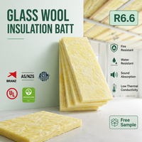 Laine de verre ignifuge de classe A1 conforme à la norme néo-zélandaise ASTM E84, isolation thermique R6.6 275 mm, panneaux en fibre de verre pour plafond