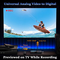 Convertisseur Vidéo Numérique CVBS S-Video 720P Analogique vers MP4 1080P, Boîtier Enregistreur Vidéo AV, Carte de Capture pour Cassettes VHS et DVD