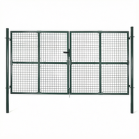 Clôture de jardin portable en treillis métallique diamanté, cadre tubulaire rectangulaire galvanisé, design australien, 6,5 pieds de haut - Barrière de sécurité mobile