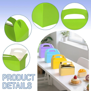 Caja de embalaje de lujo para postres, <span class=keywords><strong>galletas</strong></span> <span class=keywords><strong>con</strong></span> mango de Aguilón de colores personalizados al por mayor - Product Image 3