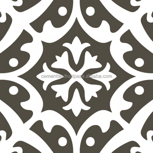 CTS 63.x Baldosas de Cemento Encaustico - 150x150mm - Baldosas Decorativas para Interiores de Villas - Acabado Mate Antideslizante - Textura de Flores y Plantas - CTS Vietnam - Product Image 1