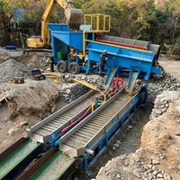 Planta de Lavado de Oro con Trommel y Cribadora de Doble Plataforma de 80 TPH para Oro Aluvial y Minerales de Placer con Alto Contenido de Lodo