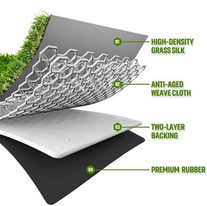 Tapis d'extérieur personnalisé vert cassé blanc faux gazon 3d Astro tapis d'herbe artificielle humide prix 2022 - Product Image 4