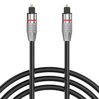 Cable de Audio Óptico Toslink a Toslink de Fábrica de 1m, 1.5m, 2m, Cable de Fibra Óptica con Punta Dorada Macho a Macho para DVD