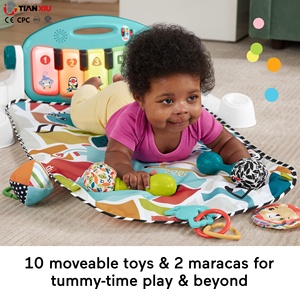 Alfombra de Juego OEM Deluxe con Piano Musical, <span class=keywords><strong>Gimnasio</strong></span> de <span class=keywords><strong>Actividades</strong></span>, Juguete Educativo Musical para Recién Nacidos de 0+ Meses, Alfombra de Juego para Bebés con 2 Sonajeros de Plástico - Product Image 3