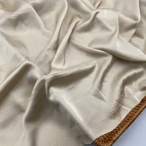 very soft handle and drape similar to acetic acid fabric 100%Polyester satin fabric Striped jacquard satin fabric
