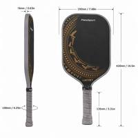 Raquette de pickleball en mousse injectée de carbone, noyau en nid d'abeille PP, logo personnalisé, approuvée USAPA