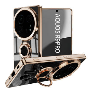 Sarung ponsel penyangga cincin astronot lucu lapis mewah untuk Sharp Aquos sense 6 8 9 7 Plus / R8 R9 Pro R7 / wish 3 4 sarung silikon - Product Image 1