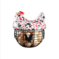 Creative Chicken Wire Egg Basket, Hen Egg Holder
