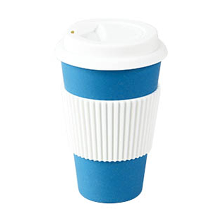 CS01-BF20014A-P(B) оптовая продажа бамбуковое волокно кузова многоразовая дешевая бамбуковая кружка для кофе с крышкой