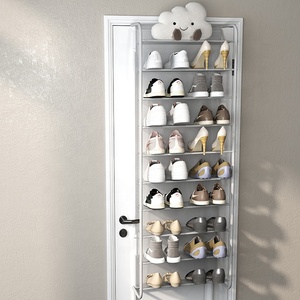 Organizador de Zapatos de 10 Niveles para Colgar Sobre la Puerta, Estante para Zapatos <span class=keywords><strong>con</strong></span> Ganchos Metálicos, Estante de Almacenamiento Colgante para Armario - Product Image 4