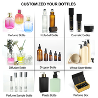 Flacon de parfum de luxe au design personnalisé, 50 ml, 100 ml, en verre transparent poli, rechargeable, flacon de parfum vide fantaisie avec bouchon doré