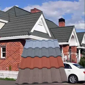 color stone coated metal roof tiles original wave tile