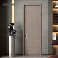Portes pour l'intérieur de la maison Porte en bois gris pour la maison Matériau écologique Sûr Design moderne pour chambre à coucher Portes d'intérieur à noyau solide