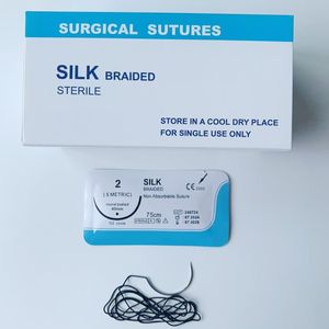 Dokter Hewan Polyglactin 910 jahitan bedah 40Mm 3/0 pemotongan sterilisasi pengobatan penyerapan Pgla - Product Image 3