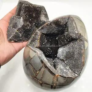 Natural Large Dragon Septarian Crystal Healing Egg Geode