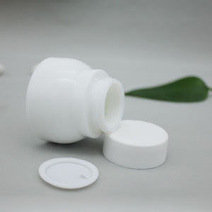 เครื่องจ่ายครีมพอร์ซเลนแก้วกลมสีขาวสำหรับครีมบำรุงผิวหน้า - Product Image 4