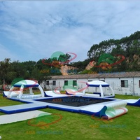 Plateforme de natation gonflable flottante sur eau, avec chaise de Ski Jet, matelas avec bouée, tente, île, livraison gratuite