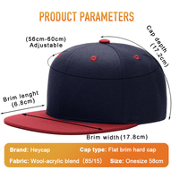 Wolmix Flat Brim Snapback Cap 6 Panel Gestructureerde Blank Custom Logo Hoge Profiel Unisex Baseball Cap
