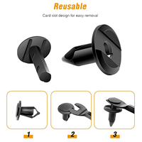 200 pièces de clips de fixation de pare-chocs de 8 mm, rivets à pousser en plastique pour voiture, attaches de garde-boue