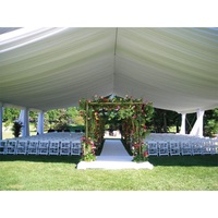 Carpa de marquesina de boda de lujo para 200-300 personas con forro de decoración y carpa de alquiler de fiesta interior de pared lateral a la venta