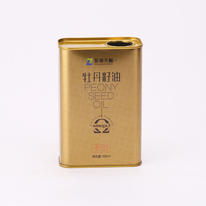 Lata de hojalata cuadrada/rectangular de 500 ml con impresión personalizada, vacía, para aceite de cocina, aceite de oliva, alimento para mascotas (grado alimenticio) - Product Image 1