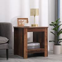 Table d'appoint/chevet/lanterne en bois traditionnelle, meuble compact d'angle pour salon/chambre/bureau - Rangement durable et écologique