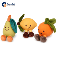 Piepende fruit hondenspeeltjes latex pluche kauwspeeltjes voor kleine honden citrus citroen groene peer bijtbestendig duurzaam milieuvriendelijk