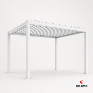 MEXIN ORLANDO - Gazebo Moderno de Lujo para Exteriores de Villas y Hoteles, Bioclimático, Motorizado, de Aleación de Aluminio y Vidrio Templado Ajustable - Product Image 2