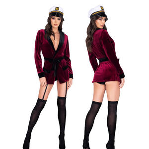 Lencería Sexual, Disfraz <span class=keywords><strong>de</strong></span> Azafata, Uniforme <span class=keywords><strong>de</strong></span> Marinero Azul Marino, Disfraz <span class=keywords><strong>de</strong></span> Halloween - Product Image 2