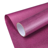 YS Wholesale Korea Quality Flex Iron on Pink Vinyl Sheets Rolls Vinil Textil Glitter HTV Heat Transfer Vinyl for Clothing TShirt