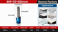 Forets diamantés brasés sous vide pour le décapage de maçonnerie en briques rondes, pierre artificielle et le meulage des joints de mortier