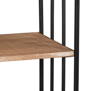 Mensola a Forma di Casa da Parete con Struttura in Metallo e Ripiani in Legno, Organizzatore Sospeso per Arredamento Soggiorno - Product Image 4