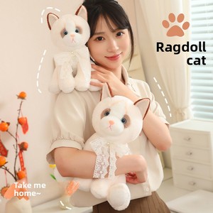 Peluche chaton mignonne, jouet en peluche pour enfant, poupée apaisante, cadeau d'anniversaire pour fille, rembourrage en coton PP - Product Image 3