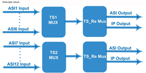 Multiplexer TS 188 Byte 204 Byte per Trasmissione ISDB-T ASI IP INPUT OUTPUT, 12 Canali di Ingresso, 2 Uscite ASI e 2 Uscite IP - Product Image 2